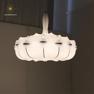 Modern LED Cocoon Material Zeppelin Chandelier Pendant Light Cotton Silk Chandelier