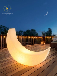 LED Crescent Moon Floor Lamp Indoor Outdoor Light Home Decoration Modern Corner Atmospheric Stand Lighting