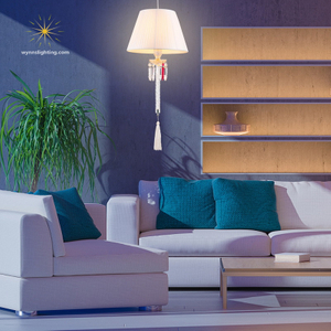 Simple Modern Glass Crystal Pendant Lighting Chandelier LED Lamp for Home Villa Living Room Indoor Decoration
