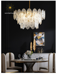 Modern French Romantic Luxury Glass Art Ceiling Chandelier for Living Room Restaurant Bedroom Kitchen Loft Indoor LED Lights