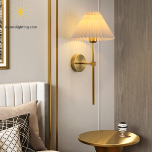 Wholesale Wall Lamp Bedroom Bedside Golden LED Wall Lamp Fixture Living Room Decoration Wall Lighting