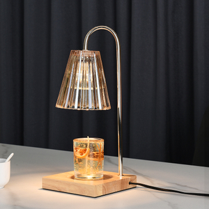 Candle Warmer Lamp 110V/220V Bedroom Bedside Aroma Lamps Mood Light Glass Wood Indoor Lighting Lights