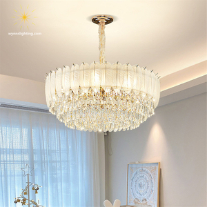 Modern Luxury Crystal Glass Chandelier for Living Room Bedroom Dining Table Creative Feather Indoor Decoration Lighting Fixture