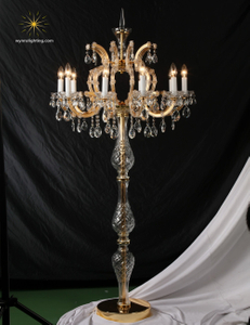 Maria Theresa Lighting European Classical Luxury Floor Lamp Crystal Light