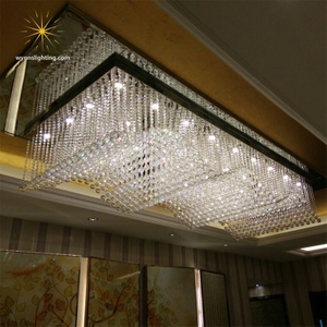 Continental Restaurant Hotel Villa Living Room Lamp Creative Personality Nordic Crystal Chandelier Rectangular