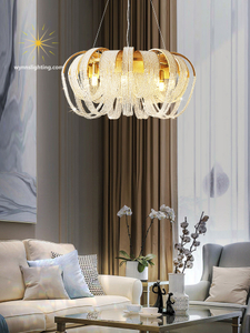 Modern Crystal Beaded Chandelier Lighting Pendant Lamp for Home Living Room Villa Hotel Lobby Decoration
