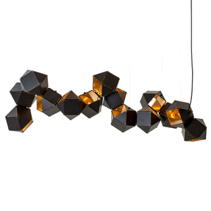 Postmodern LED Pendant Light Designer Lighting Restaurant Studio Metal Lamps DNA Creative Luminaire White Black Luster