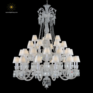 Hotel Villa Lobby Crystal Chandelier Pendant Lamp Big Crystal Pendant Lighting