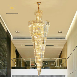 crystal Chandelier Lighting Pendant Lamp for Hotel Villa Lobby Staricase and High Ceiling